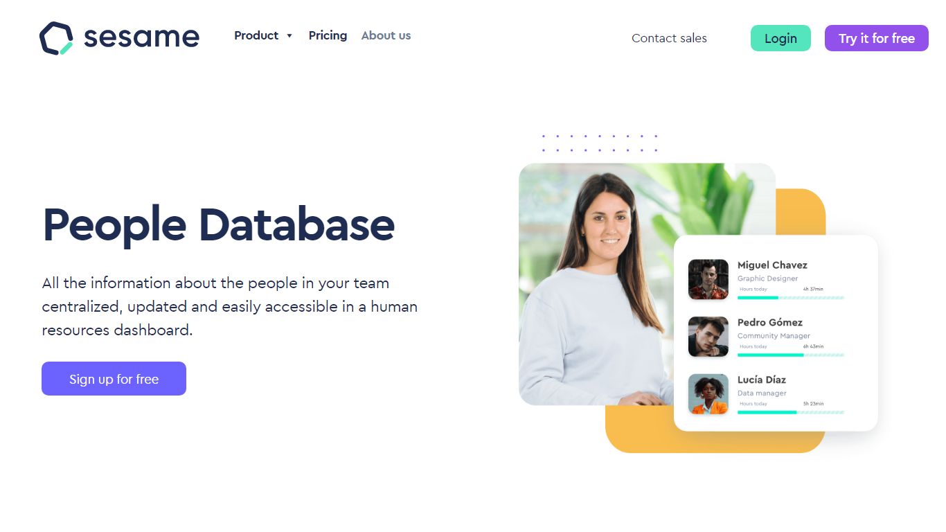 People Database | Digital Employee File | SesameHR